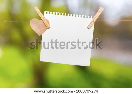 paper on a rope