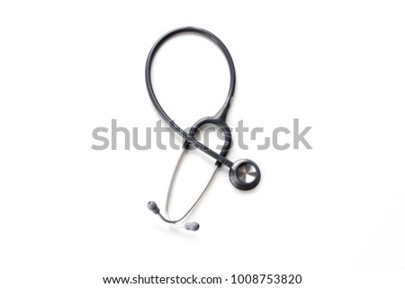 stethoscope on white background Royalty-Free Stock Photo #1008753820