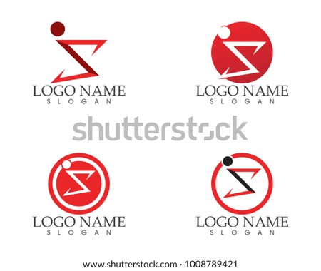S letter people logo design template