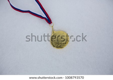 Gold medal in snow for winners in ice hockey 