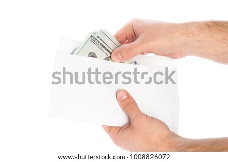 money in an envelope, corruption.