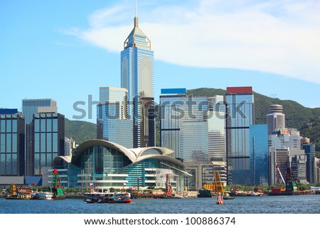 hong kong city at day