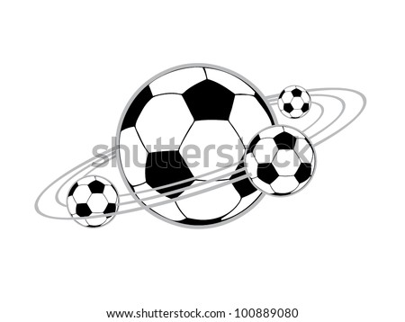 Soccer/football planet - vector illustration