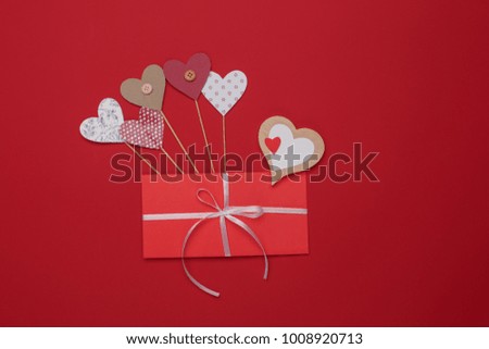 Happy Valentines Day love celebration in a rustic style isolated.