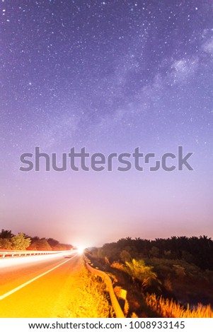 Grain or noise milkyway galaxy stars view for cosmos background