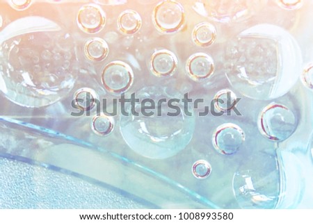 texture of bubble glass block with two tone art color