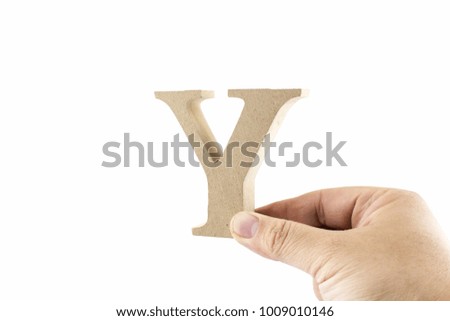 The wood was cut into Y, then shoot the background white.