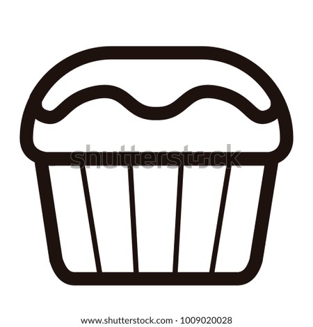 Isolated muffin icon. Fast food. Vector illustration design