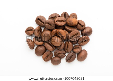 coffee beans on a white background. coffee