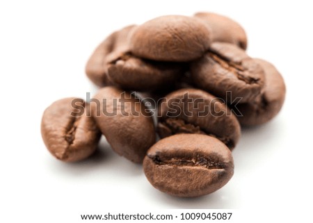 coffee beans on a white background. coffee