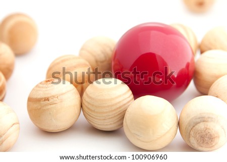 Different red ball.