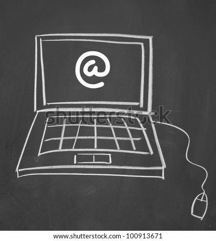 internet symbol and Portable computer
