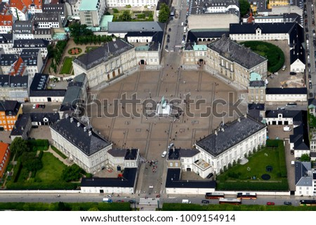 Amalienborg Palace in Copenhagen is the home of the Danish royal family.