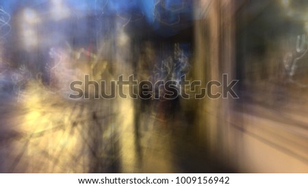 blurry city landscape