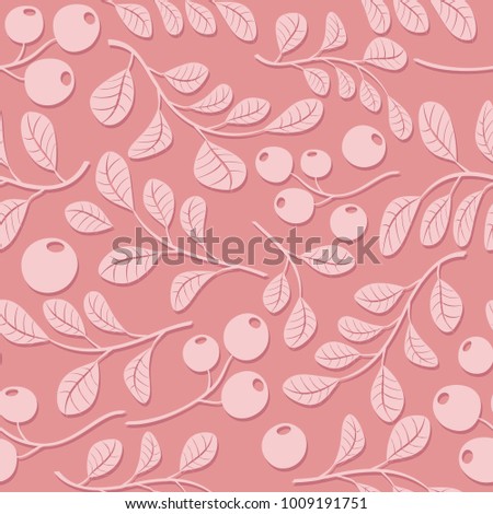 light rosy floral pattern with shadow - seamless vector