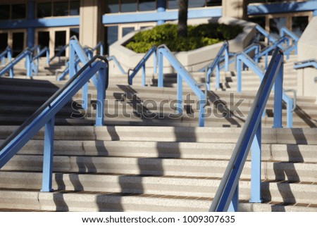 Stock photo of abstract stairs and handrails architecture