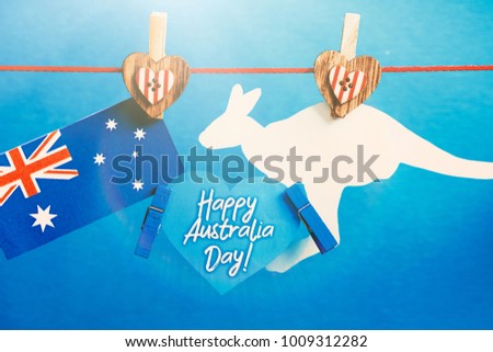 Happy Australia Day message greeting written 