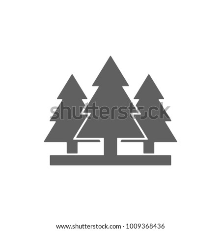 Pine tree forest icon in trendy flat style isolated on white background. Symbol for your web site design, logo, app, UI. Vector illustration, EPS