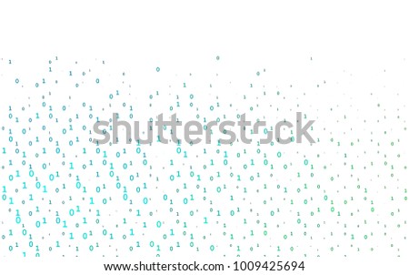 Dark Blue, Green vector texture with Digit characters. Abstract illustration with colored algebra signs. Smart design for your business advert of university.