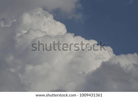 close-up cloud with blue sky