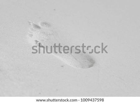 Footprint on Beach Sand
