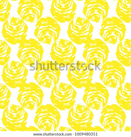 Abstract small circles background. Creative geometric pattern. Modern design white and yellow background.