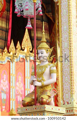 Statue angle in thai temple