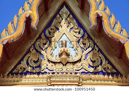 Thai Pattern style in Wat phra kaew, Grand palace, Bangkok, Thailand