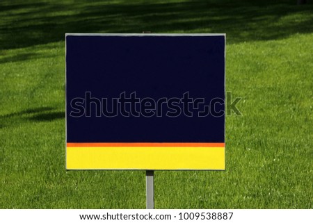 Blank Sign and Grass