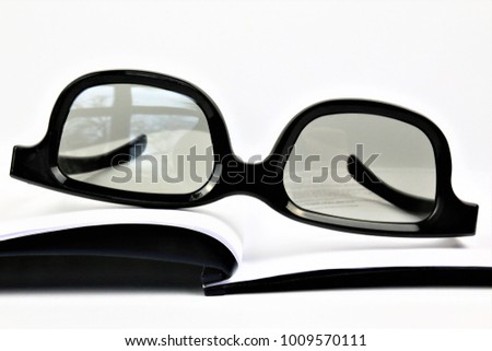 An concept Image of a paper with a glasses