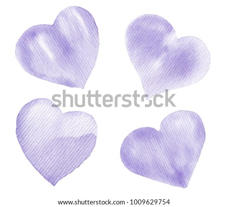Watercolor valentine illustrations isolated on white. Wreath,pigeons,envelopes,bottle,hearts for romantic,wedding,valentines day design
