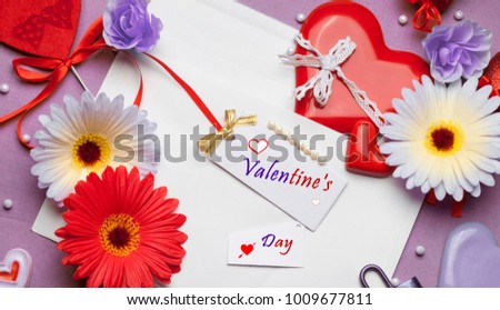 envelope, beautiful bright accessories for Valentine's Day