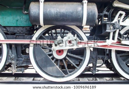 steam train wheel background