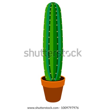 Isolated cute cactus icon. Vector illustration design