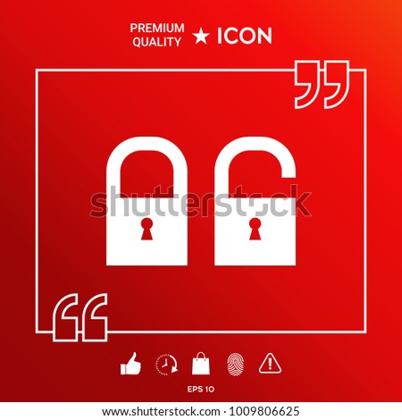 Lock, unlock - set  icon