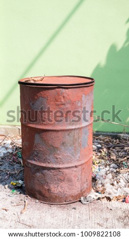 Rusty bucket background or texture isolated