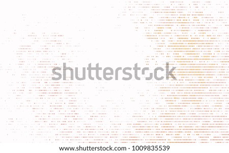 Dark Orange vector red banner with set of circles, dots. Donuts Background. Creative Design Template. Technological halftone illustration.