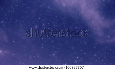 beautiful night sky and stars in dark blue sky with pink cloud.