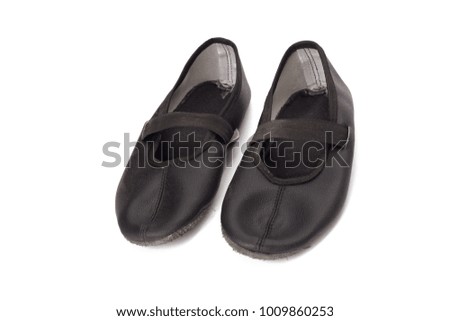 Dance shoes on a white background