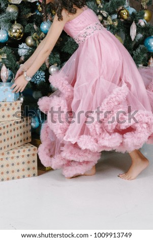 Girl opens gifts