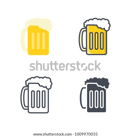 Glass of Beer vector icon