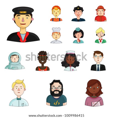 People of different professions cartoon icons in set collection for design. Worker and specialist vector symbol stock web illustration.