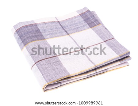 Kitchen towel, napkin, isolated on white background. Studio Photo