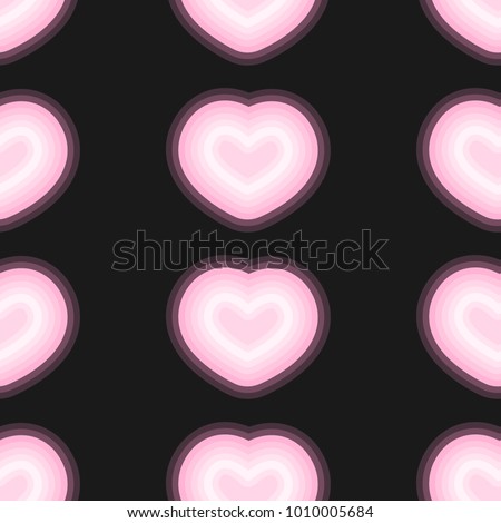neon heart pattern vector
