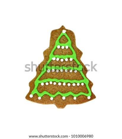 christmas gingerbread isolated on white background