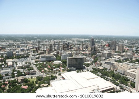 Aerial view over San Antonio, Texas, United States of America (USA).