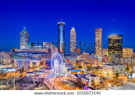 Atlanta, Georgia, USA downtown city skyline. Royalty-Free Stock Photo #1010072140