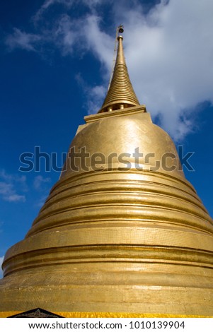 gold mount temple buddishm bangkok capital of thailand asia