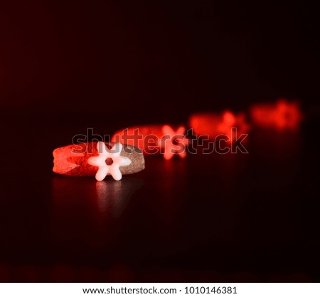 Unique star shape objects isolated photograph