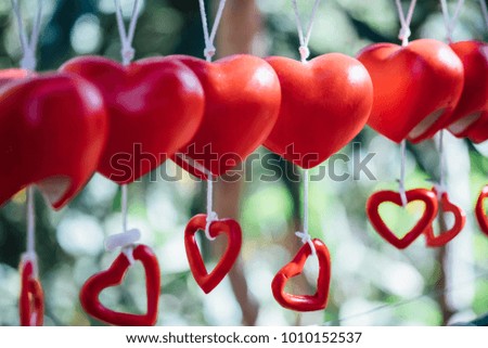 Red ceramics hearts ,valentine background